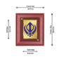 DIVINITI Khanda Sahib Gold Plated Wall Photo Frame, Table Decor| MDF 2 Wooden Wall Photo Frame and 24K Gold Plated Foil| Religious Photo Frame, Gifts Items (20.0CMX16.0CM)