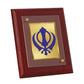 DIVINITI Khanda Sahib Gold Plated Wall Photo Frame, Table Decor| MDF 2 Wooden Wall Photo Frame and 24K Gold Plated Foil| Religious Photo Frame, Gifts Items (20.0CMX16.0CM)