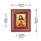 DIVINITI Jesus Gold Plated Wall Photo Frame, Table Decor| MDF 2 Wooden Wall Photo Frame and 24K Gold Plated Foil| Religious Photo Frame Idol For Prayer, Gifts Items (20.0CMX16.0CM)