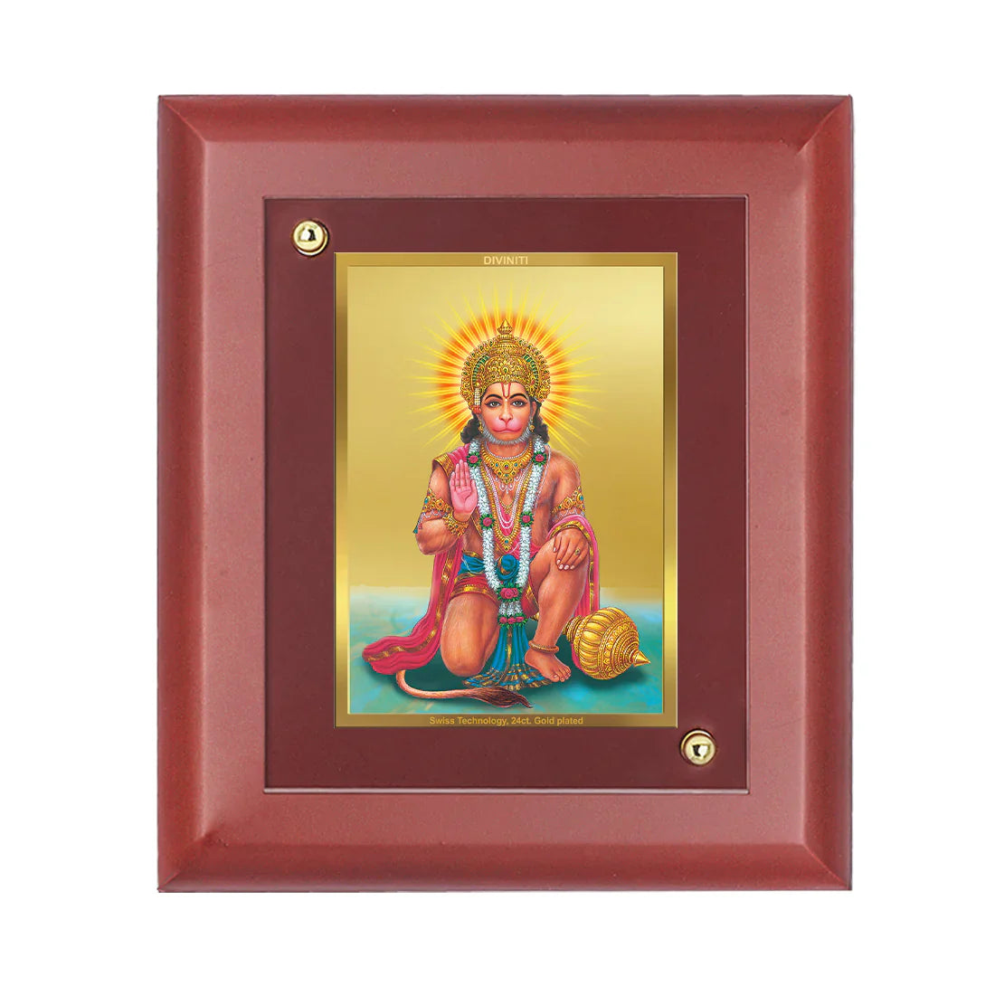 Diviniti 24K Gold Plated MDF Photo Frame For Home Decor, Table Tops, Puja Room, Gift