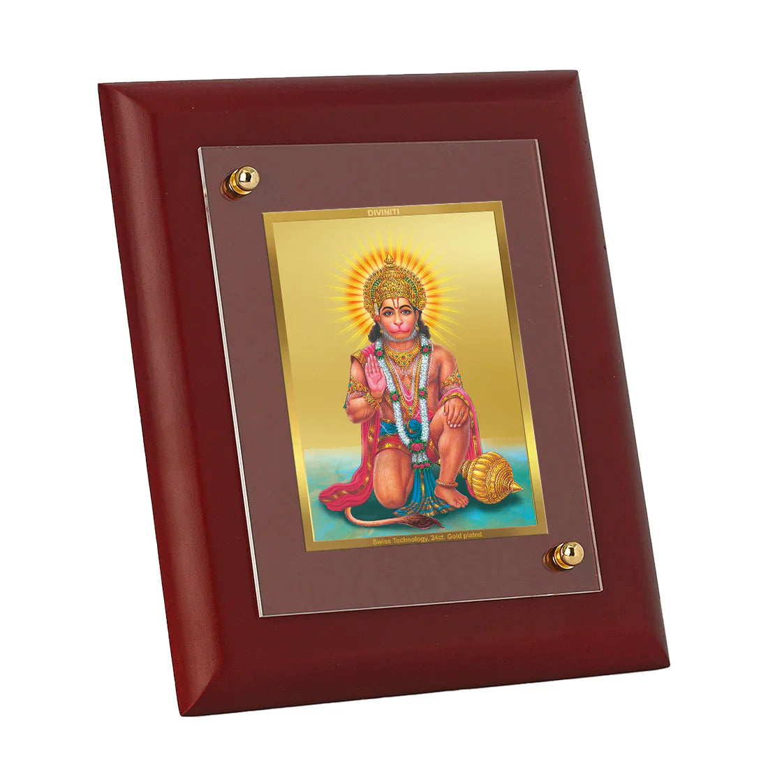 Diviniti 24K Gold Plated MDF Photo Frame For Home Decor, Table Tops, Puja Room, Gift