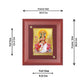 DIVINITI Gayatri Mata Gold Plated Wall Photo Frame, Table Decor| MDF 2 Wooden Wall Photo Frame and 24K Gold Plated Foil| Religious Photo Frame Idol For Pooja, Gifts Items (20.0CMX16.0CM)