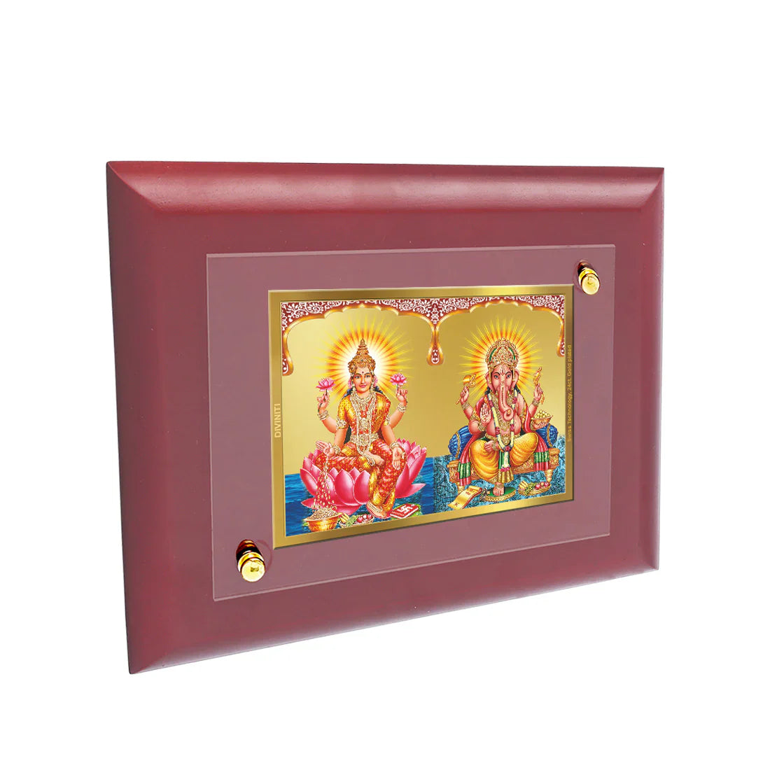 Diviniti 24K Gold Plated MDF Photo Frame For Home Decor, Table Tops, Puja Room, Gift