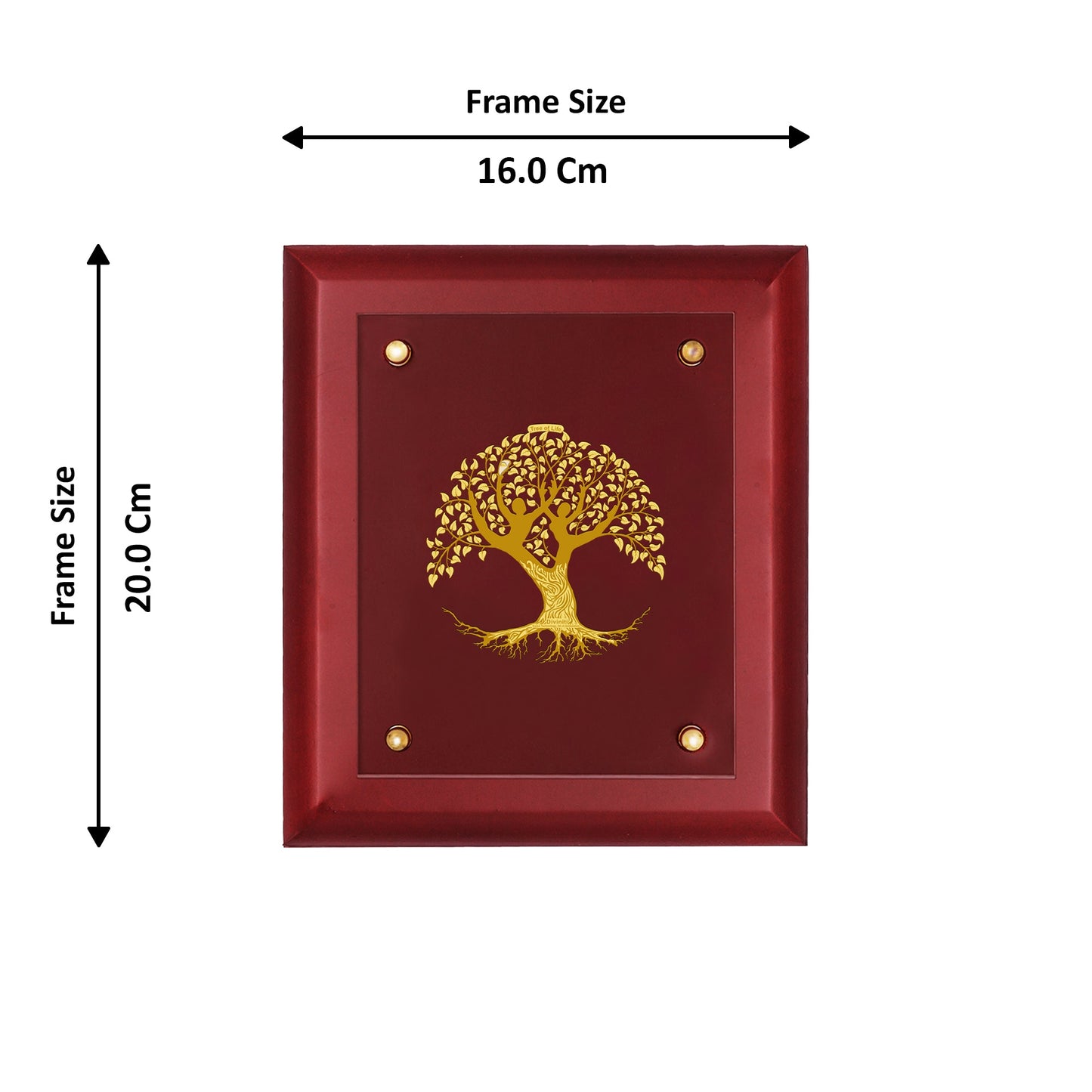 Diviniti 24K Gold Plated TREE OF LIFE Wall Hanging for Home| MDF Size 2 Photo Frame For Wall Decoration| Wall Hanging Photo Frame For Home Decor, Living Room, Hall, Guest Room