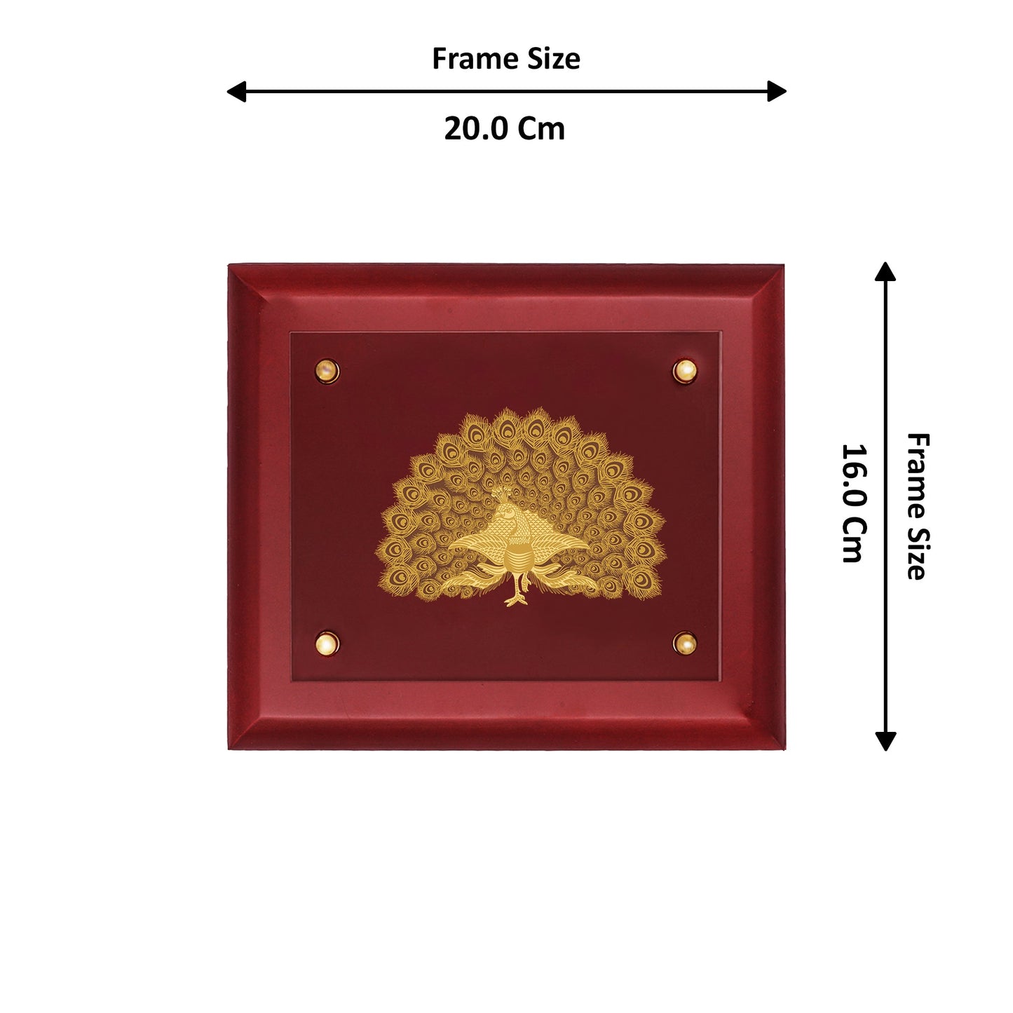 Diviniti 24K Gold Plated PEACOCK Wall Hanging for Home| MDF Size 2 Photo Frame For Wall Decoration| Wall Hanging Photo Frame For Home Decor, Living Room, Hall, Guest Room