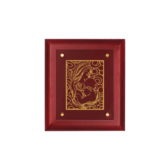 Diviniti 24K Gold Plated MOTHER WITH CHILD Wall Hanging for Home| MDF Size 2 Photo Frame For Wall Decoration| Wall Hanging Photo Frame For Home Decor, Living Room, Hall, Guest Room