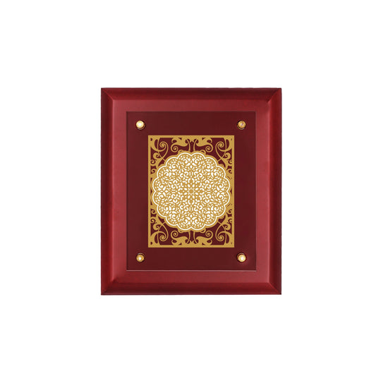 Diviniti 24K Gold Plated FLORAL-3 Wall Hanging for Home| MDF Size 2 Photo Frame For Wall Decoration| Wall Hanging Photo Frame For Home Decor, Living Room, Hall, Guest Room