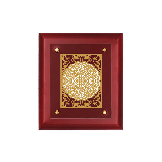 Diviniti 24K Gold Plated FLORAL-3 Wall Hanging for Home| MDF Size 2.5 Photo Frame For Wall Decoration| Wall Hanging Photo Frame For Home Decor, Living Room, Hall, Guest Room