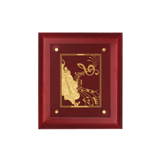 Diviniti 24K Gold Plated MUSICAL NOTE Wall Hanging for Home| MDF Size 2.5 Photo Frame For Wall Decoration| Wall Hanging Photo Frame For Home Decor, Living Room, Hall, Guest Room (25 × 20 cm)