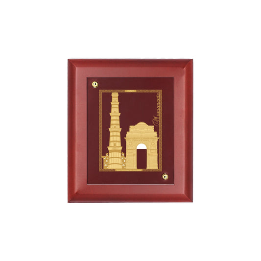 Diviniti 24K Gold Plated MONUMENTS Wall Hanging for Home| MDF Size 1 Photo Frame For Wall Decoration| Wall Hanging Photo Frame For Home Decor, Living Room, Hall, Guest Room (16 × 13 cm)