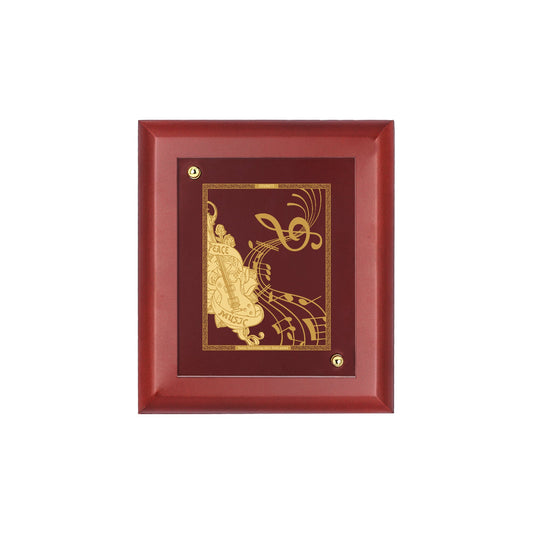 Diviniti 24K Gold Plated MUSICAL NOTE Wall Hanging for Home| MDF Size 1 Photo Frame For Wall Decoration| Wall Hanging Photo Frame For Home Decor, Living Room, Hall, Guest Room (16 × 13 cm)