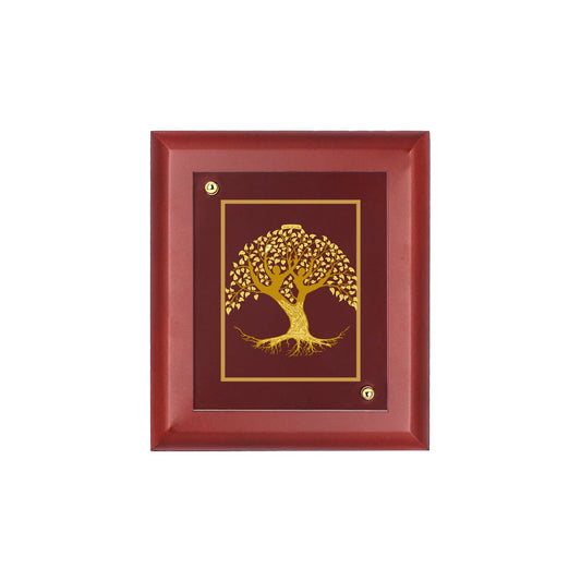 Diviniti 24K Gold Plated TREE OF LIFE Wall Hanging for Home| MDF Size 1 Photo Frame For Wall Decoration| Wall Hanging Photo Frame For Home Decor, Living Room, Hall, Guest Room (16 × 13 cm)