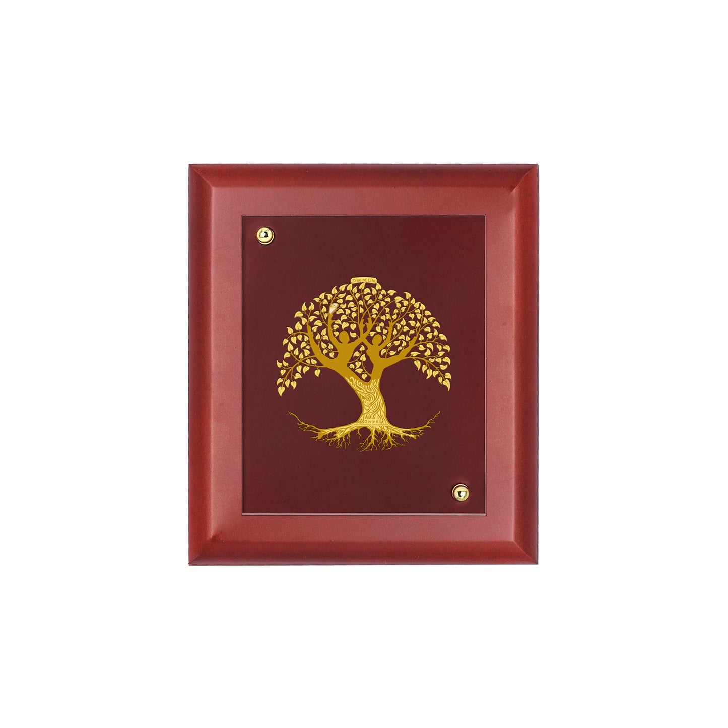 Diviniti 24K Gold Plated TREE OF LIFE 2 Wall Hanging for Home| MDF Size 1 Photo Frame For Wall Decoration| Wall Hanging Photo Frame For Home Decor, Living Room, Hall, Guest Room (16 × 13 cm)