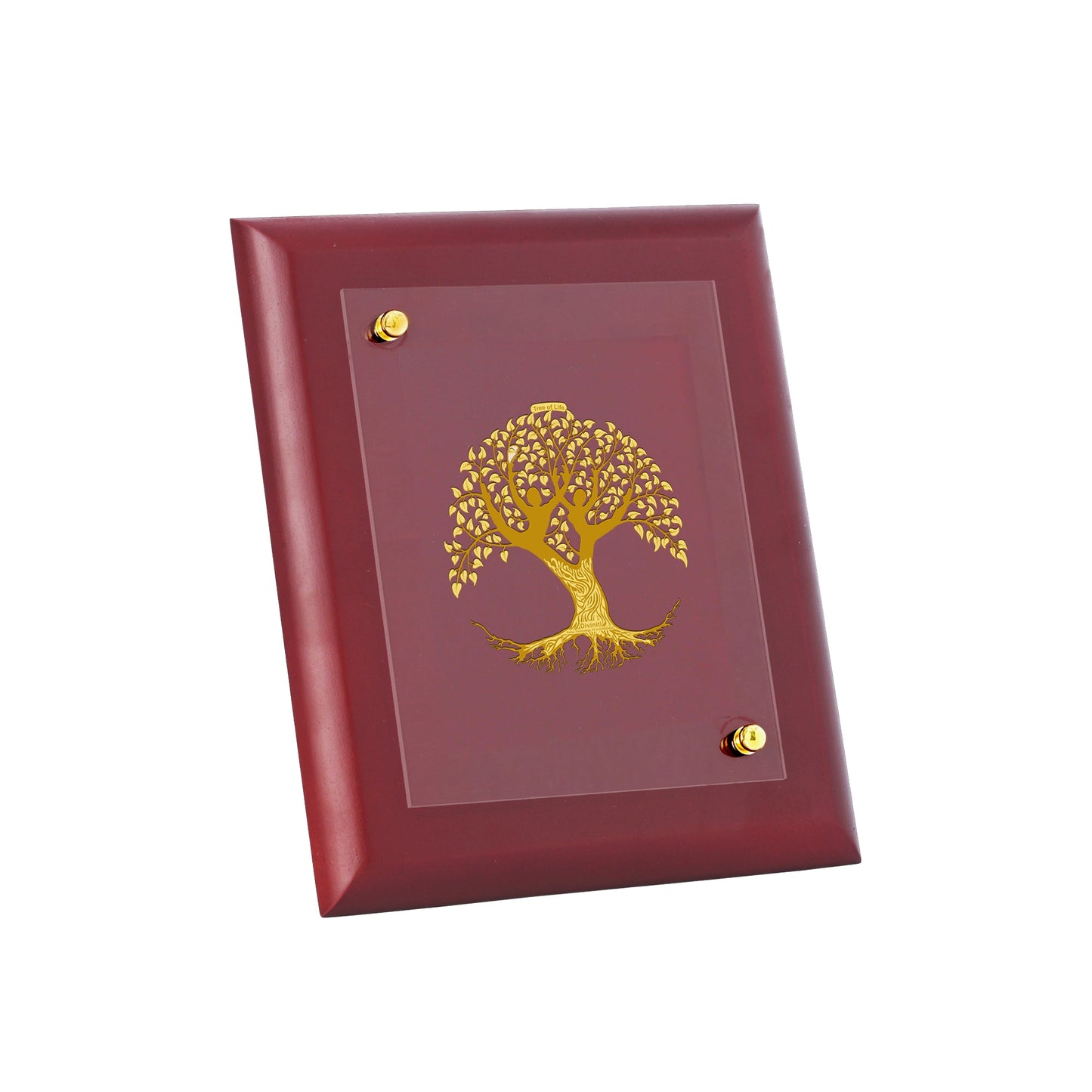 Diviniti 24K Gold Plated TREE OF LIFE 2 Wall Hanging for Home| MDF Size 1 Photo Frame For Wall Decoration| Wall Hanging Photo Frame For Home Decor, Living Room, Hall, Guest Room (16 × 13 cm)