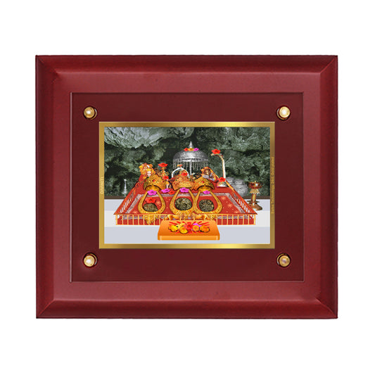 DIVINITI Mata Ka Darbar-2 Gold-Plated Wall Photo Frame| MDF 2.5 Wooden Wall Frame with 24K Gold-Plated Foil| Religious Photo Frame Idol For Prayer, Gifts Items (25CMX20CM)