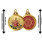 Diviniti 24K Double sided Gold Plated Pendant Durga & Yantra|18 MM Flip Coin (1 PCS)