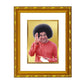 DIVINITI 24K Gold Plated Sathya Sai Baba Photo Frame For Home Decor, Puja Room, Festival (21.5 X 17.5 CM)