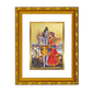 DIVINITI 24K Gold Plated Shiva Parvati Religious Photo Frame For Home Decor, Puja Room (21.5 X 17.5 CM)