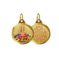 Diviniti 24K Double sided Gold Plated Pendant Ganesha  & Yantra|28 MM Flip Coin (1 PCS