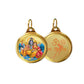 Diviniti 24K Double sided Gold Plated Pendant SHIVA & OM|28 MM Flip Coin (1 PCS)