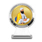 Diviniti 24K Gold Plated Guru Tegh Bahadur Ji Frame For Car Dashboard, Home Decor, Table Top, Gift (6.2 x 4.5 CM)