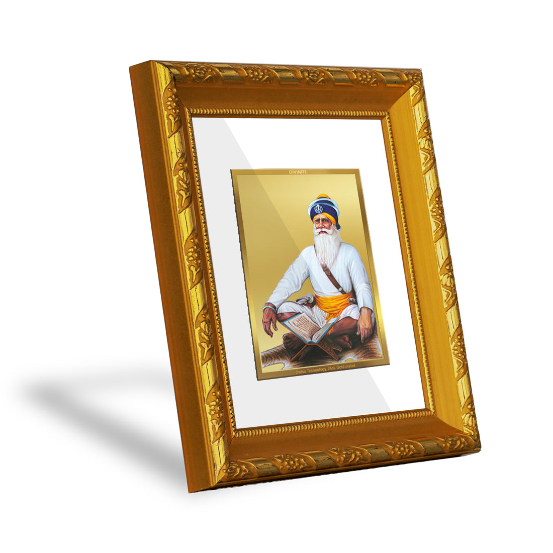 24K Gold Plated Baba Deep Singh Ji Photo Frame