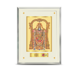 24K Gold Plated Balaji God Photo Frame for Pooja Room & Corporate Gifting