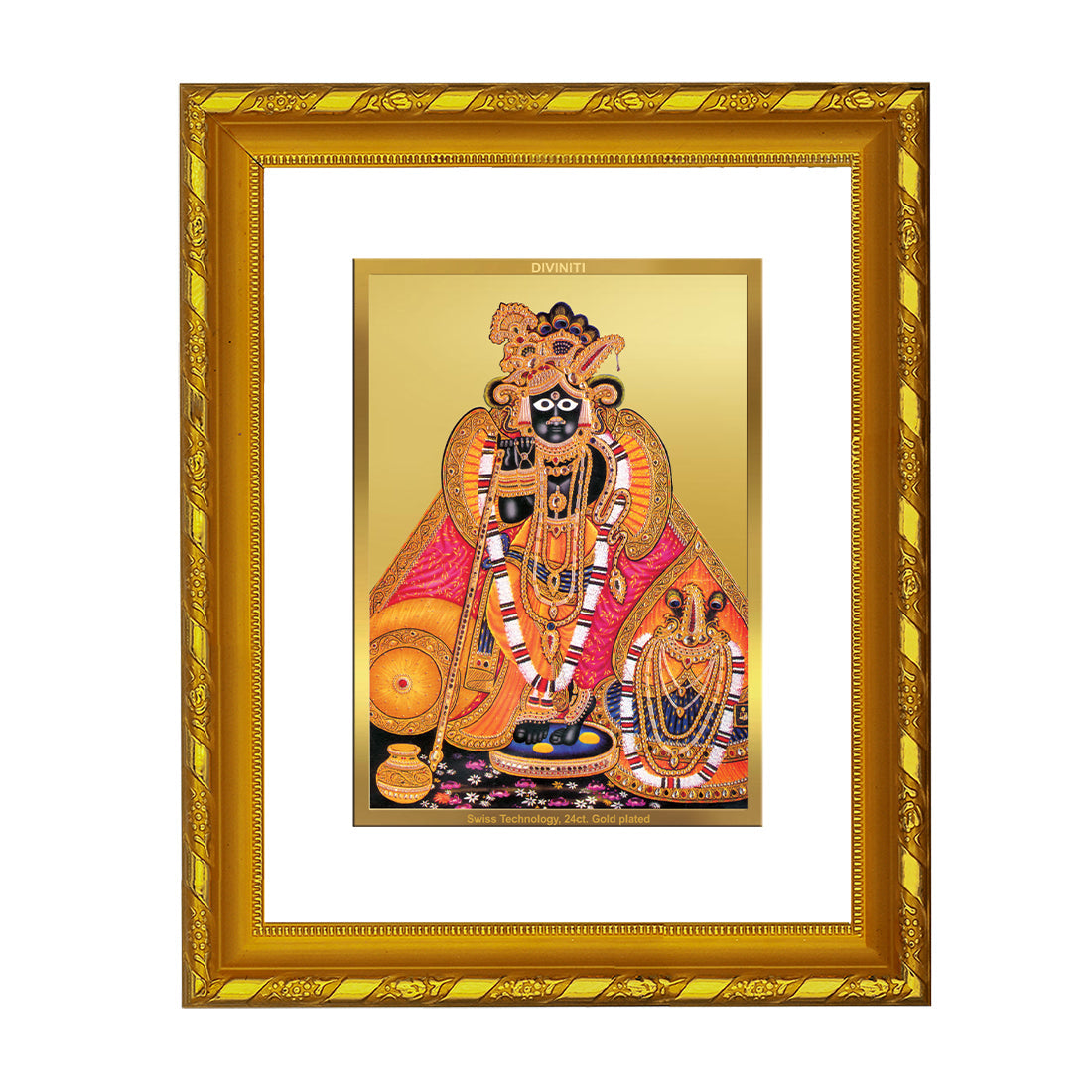 24K Gold Plated Bankey Bihari Photo Frame