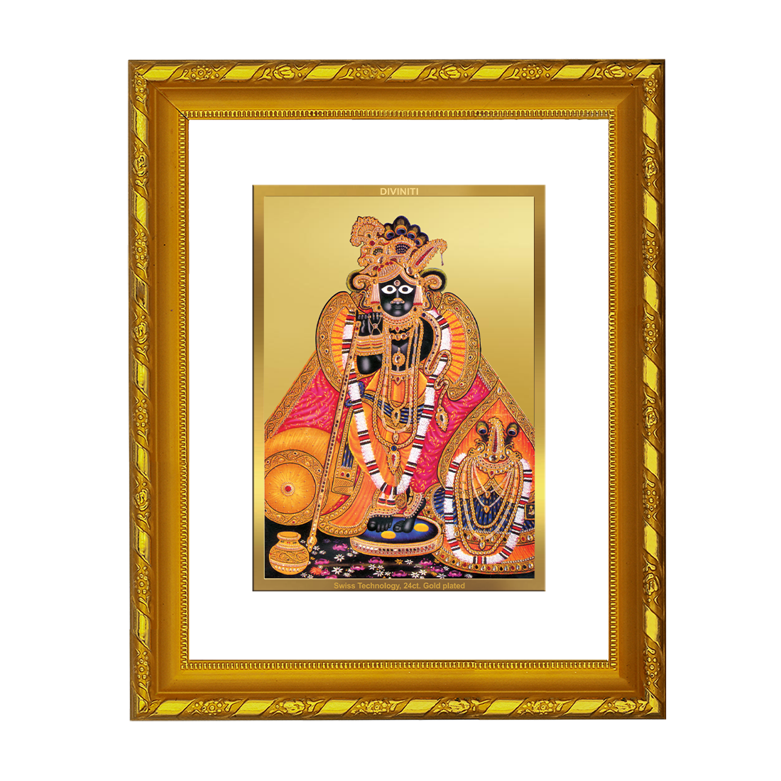 24K Gold Plated Bankey Bihari Photo Frame