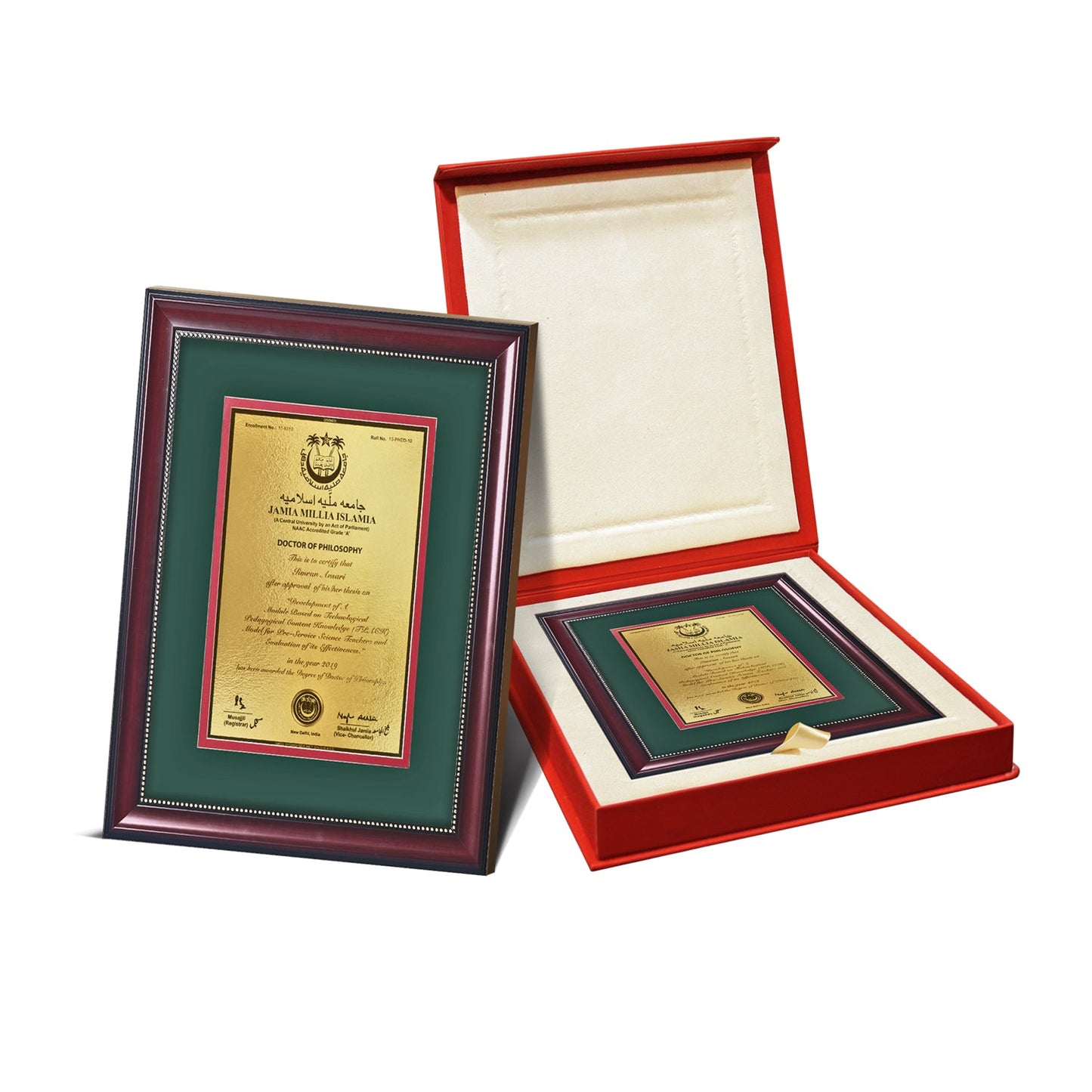 24K Gold Plated Custom Academic Certificate