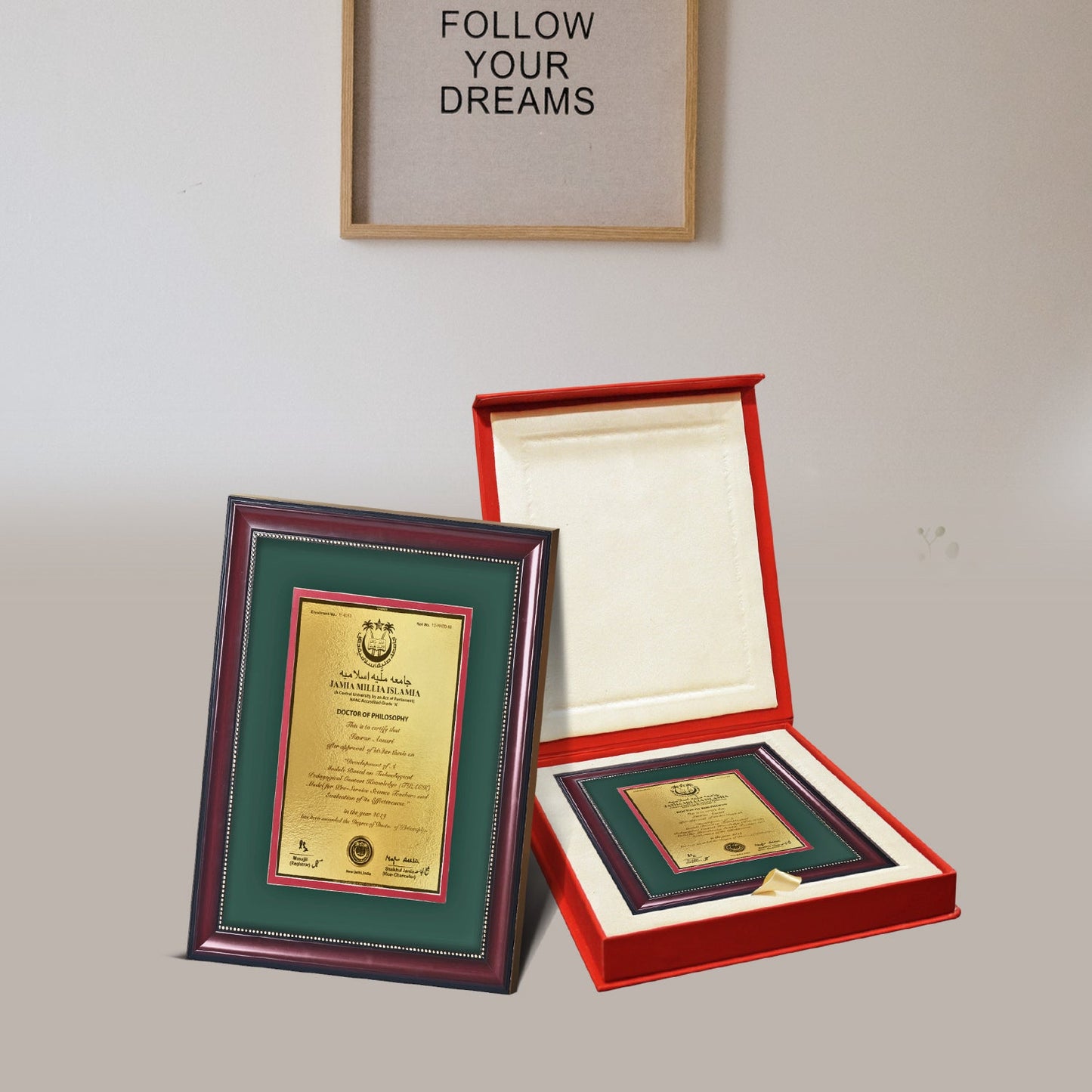 24K Gold Plated Custom Academic Certificate