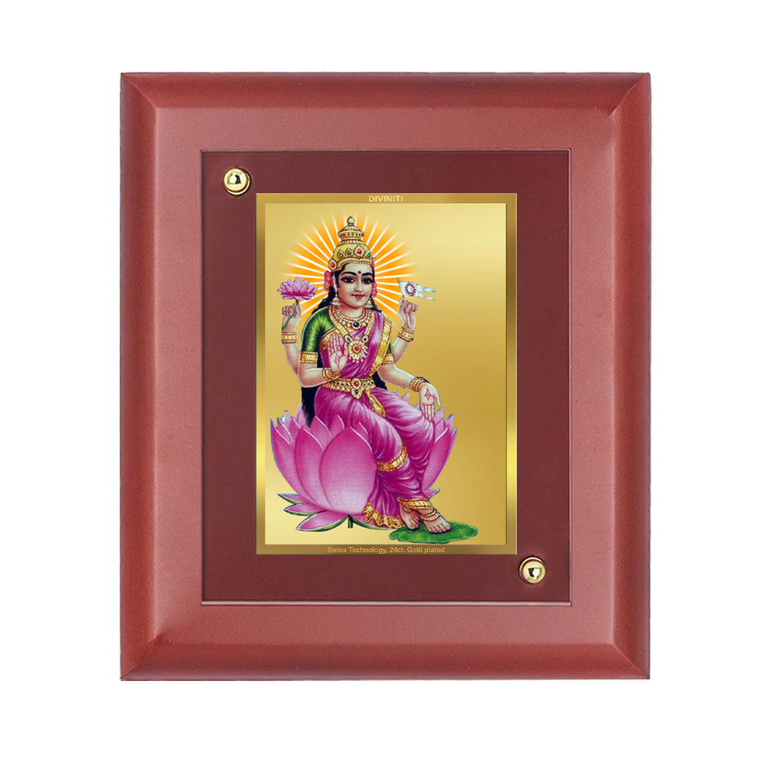 24K Gold Plated Goddess Lakshmi Photo Frame