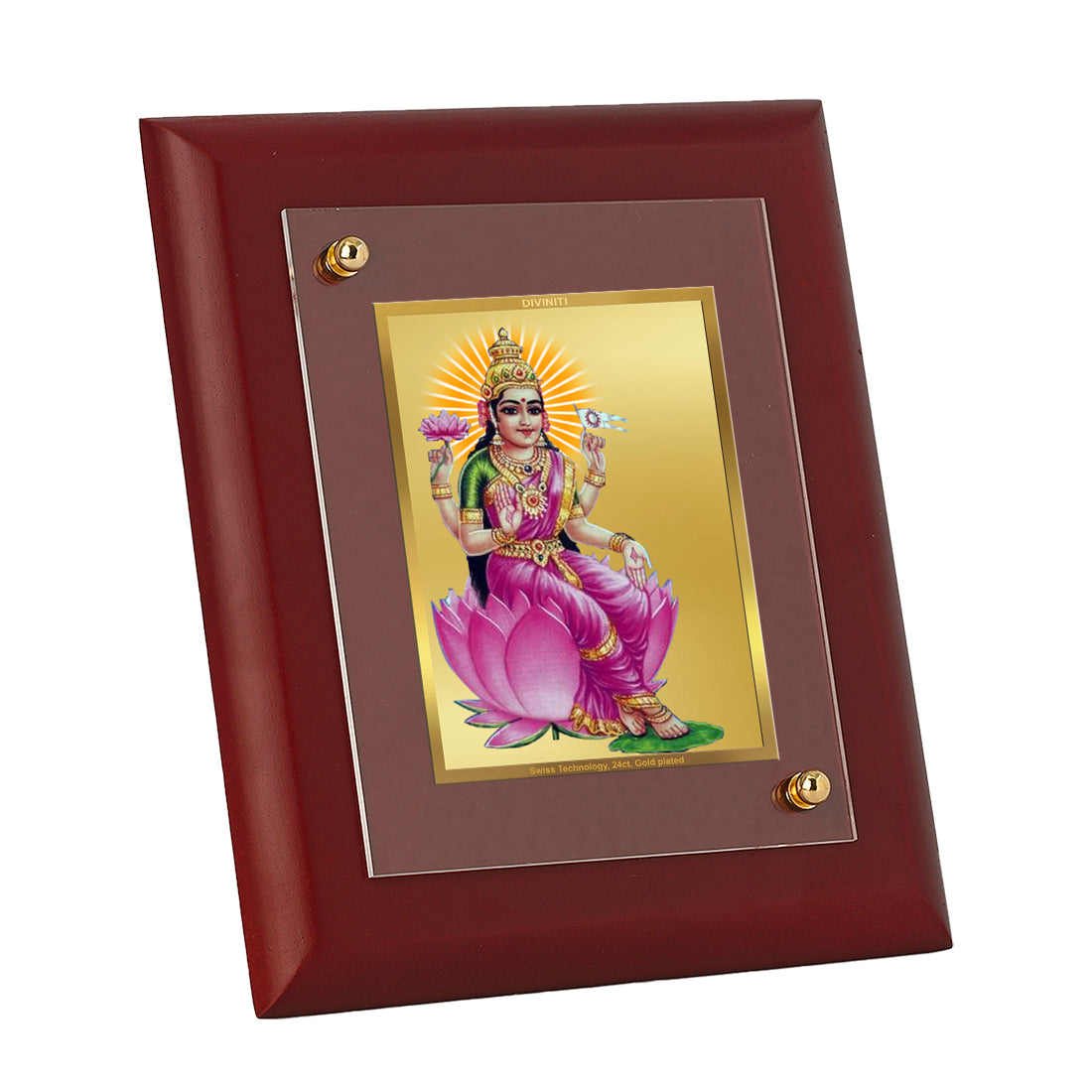 24K Gold Plated Goddess Lakshmi Photo Frame