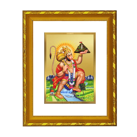 24K Gold Plated Hanuman Photo Frame for Festivals