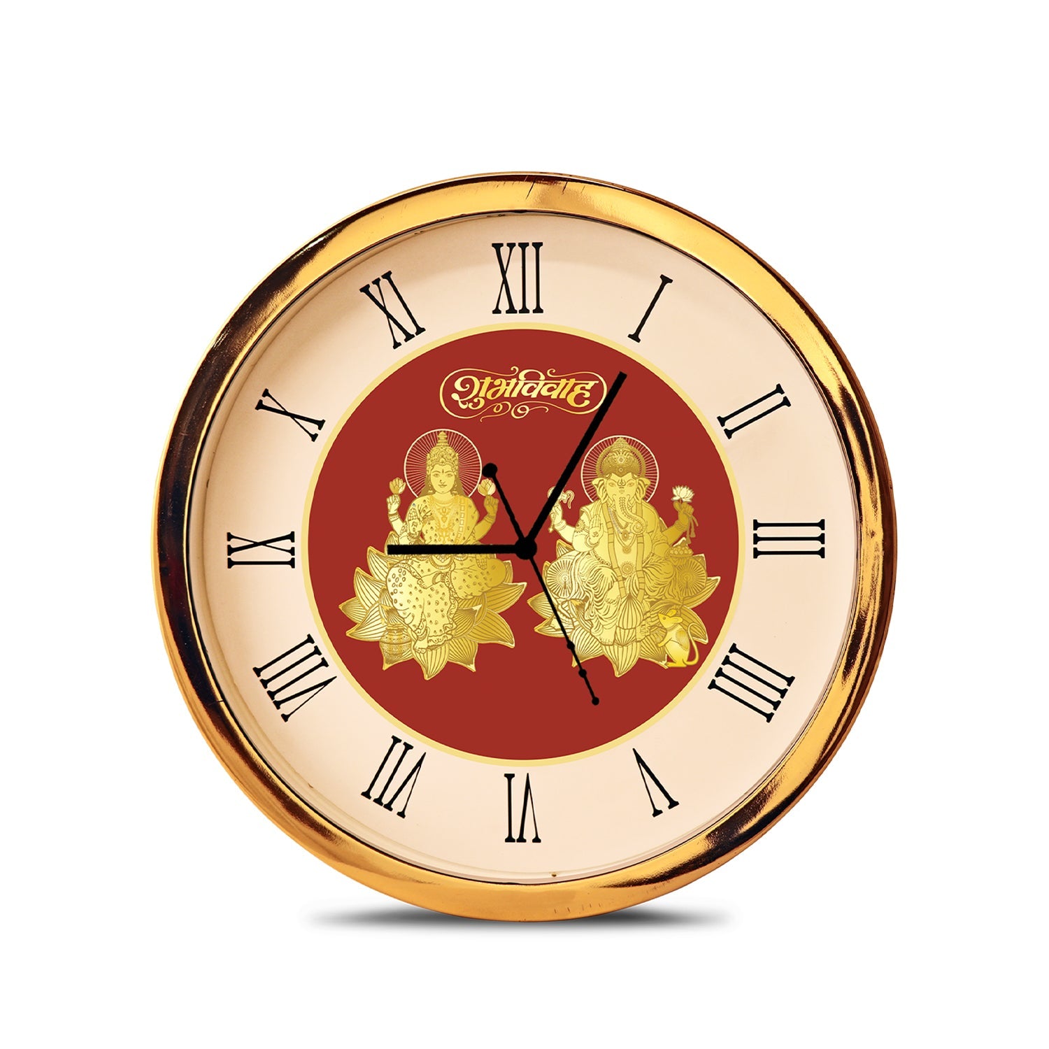 24K Gold Plated Wall Clock for Home