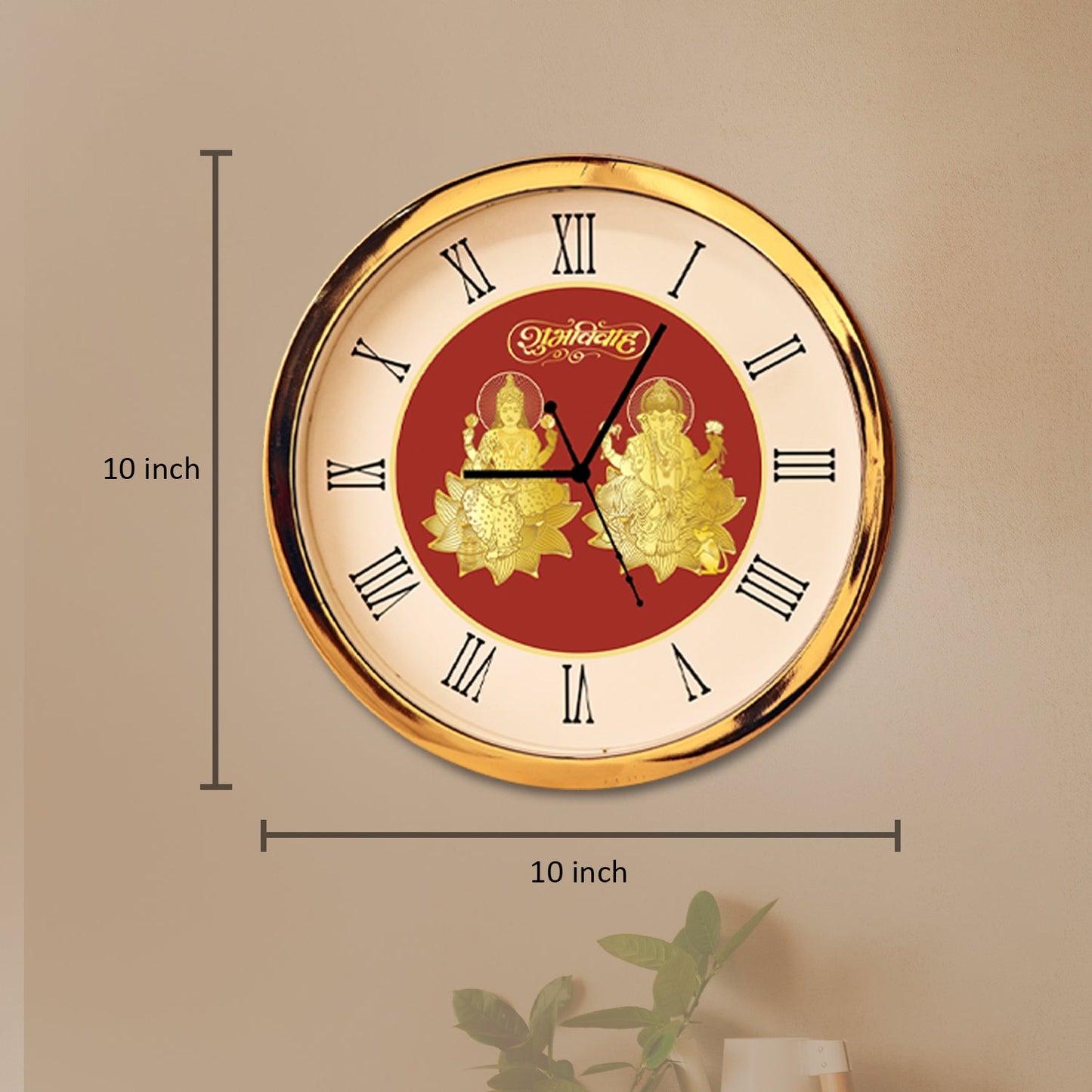 24K Gold Plated Wall Clock for Home