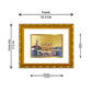 DIVINITI 24K Gold Plated Golden Temple Photo Frame For Home Wall Decor, Luxury Gift (21.5 X 17.5 CM)