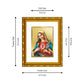 DIVINITI 24K Gold Plated Mother Mary Photo Frame For Home Wall Decor, Prayer, Gift (21.5 X 17.5 CM)