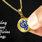 Diviniti 24K Double sided Gold Plated Pendant KHANDA SAHIB & EK ONKAR|28 MM Flip Coin (1 PCS)