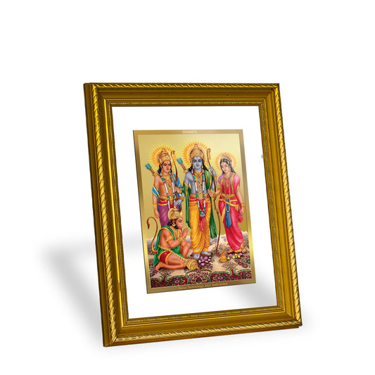 DIVINITI Ram Darbar Gold Plated Wall Photo Frame, Table Decor| DG Frame 056 Size 3 and 24K Gold Plated Foil (32.5 CM X 25.5 CM)