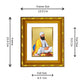 DIVINITI 24K Gold Plated Guru Tegh Bahadur Ji Photo Frame For Home Decor, Festive Gift (15.0 X 13.0 CM)