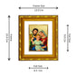 DIVINITI 24K Gold Plated Holy Family Wall Photo Frame For Home Decor, Exclusive Gift (15.0 X 13.0 CM)