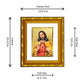 DIVINITI 24K Gold Plated Jesus Wall Photo Frame For Home Decor, Prayer, Gift (15.0 X 13.0 CM)