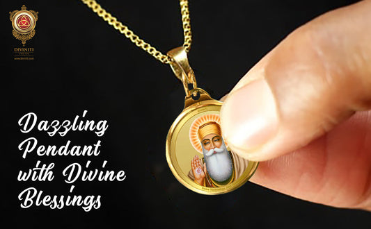 Diviniti 24K Double sided Gold Plated Pendant Gurunanak & Golden Temple|18 MM Flip Coin (1 PCS)