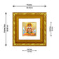 DIVINITI 24K Gold Plated Brahma Ji Photo Frame For Home Decor, TableTop, Gift (10.8 X 10.8 CM)