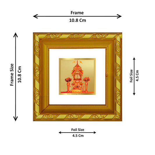 DIVINITI 24K Gold Plated Rani Sati Photo Frame For Home Decoration, Table, Gift (10.8 X 10.8 CM)