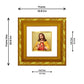 DIVINITI 24K Gold Plated Jesus Christ Photo Frame For Home Decor, Tabletop, Gift (10.8 X 10.8 CM)