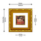 DIVINITI 24K Gold Plated Mata Ka Darbar Photo Frame For Home Decor, Navratri Puja (10.8 X 10.8 CM)