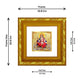 DIVINITI 24K Gold Plated Santoshi Mata Photo Frame For Home Decor, Puja, Gift (10.8 X 10.8 CM)