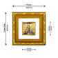 DIVINITI 24K Gold Plated Radha Krishna Photo Frame For Home Decor Showpiece, Puja, Gift (10.8 X 10.8 CM)